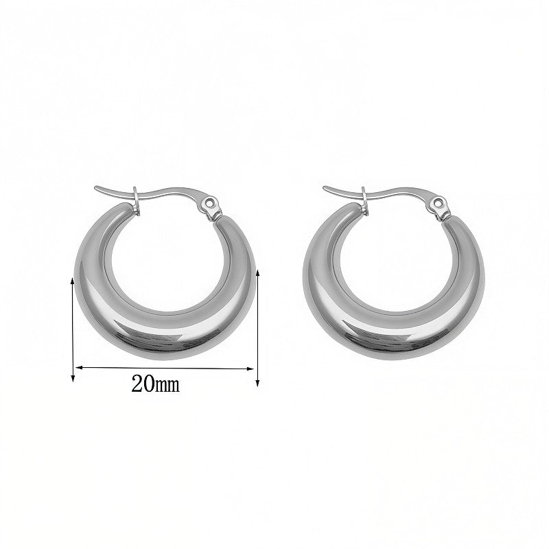 Chunky Gold Hoop Earrings for Women - Lightweight Thick Open Tear Drop Hoop