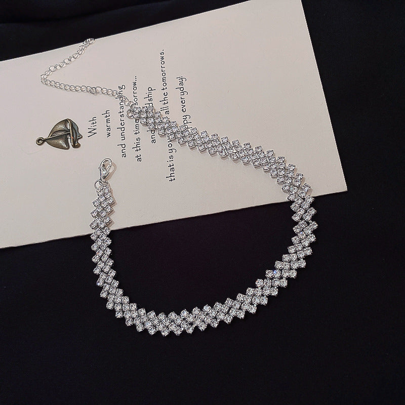 Luna Spark Multi-Layer Diamond Choker⁠