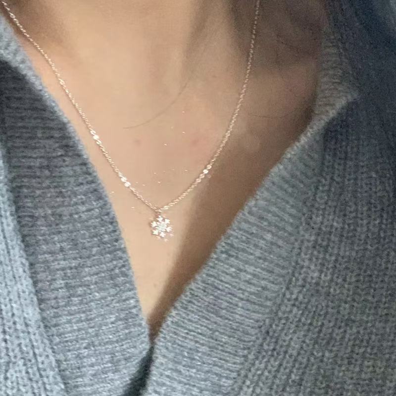 Cortina Winter Luxe Snowflake Pendant - Minimalist Italian-Inspired Holiday Jewelry