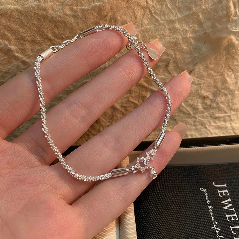 Sorrento Starry Night Spark Bracelet - Italian Heritage Diamond-Cut Starburst Chain