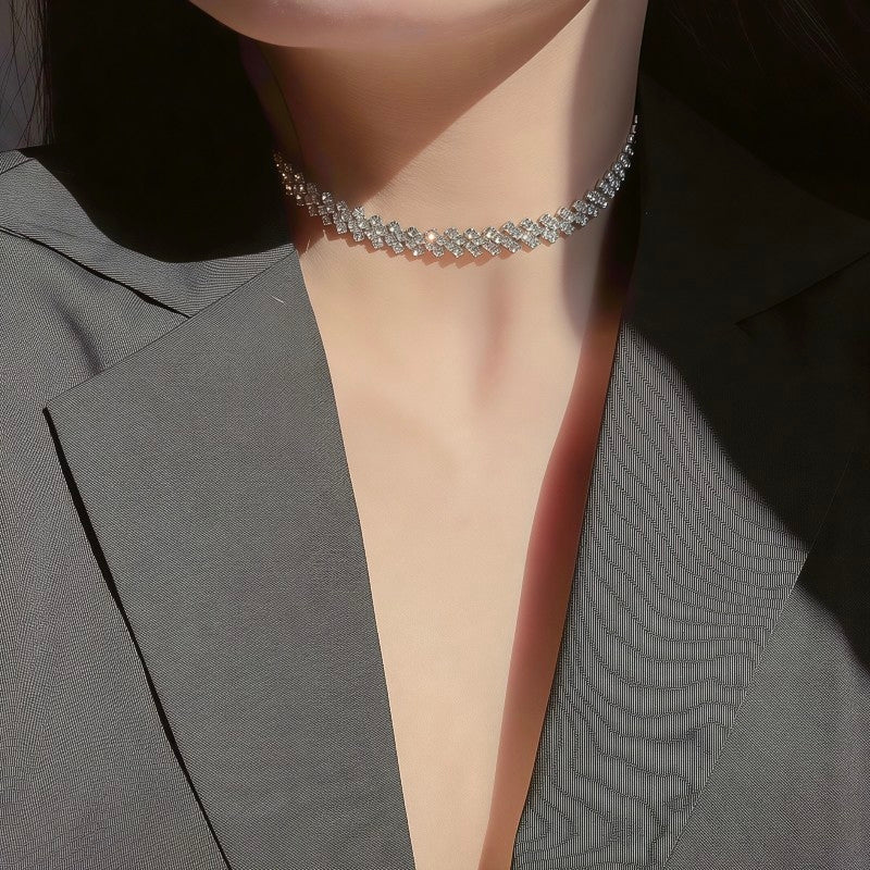 Luna Spark Multi-Layer Diamond Choker⁠