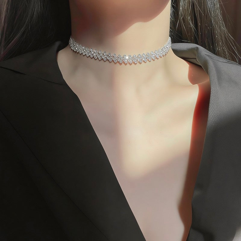 Luna Spark Multi-Layer Diamond Choker⁠