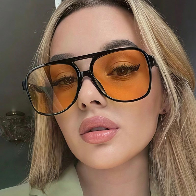 Marrakesh Oversized Double Bridge Sunglasses | Vintage Aviator Eyewear