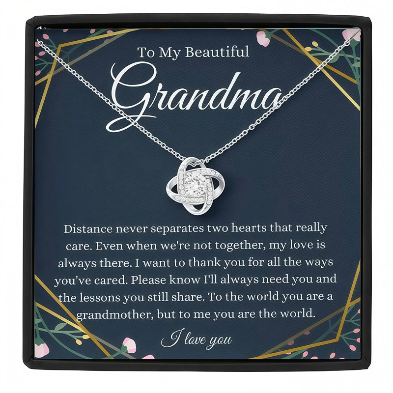 Eternal Bond" Grandma Heart Necklace⁠