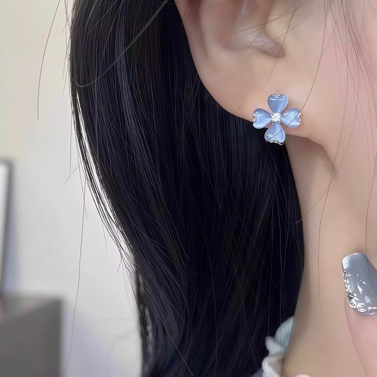 Como Luminous Clover Earrings - Italian Heritage Quadrifoglio Lucky Studs⁠