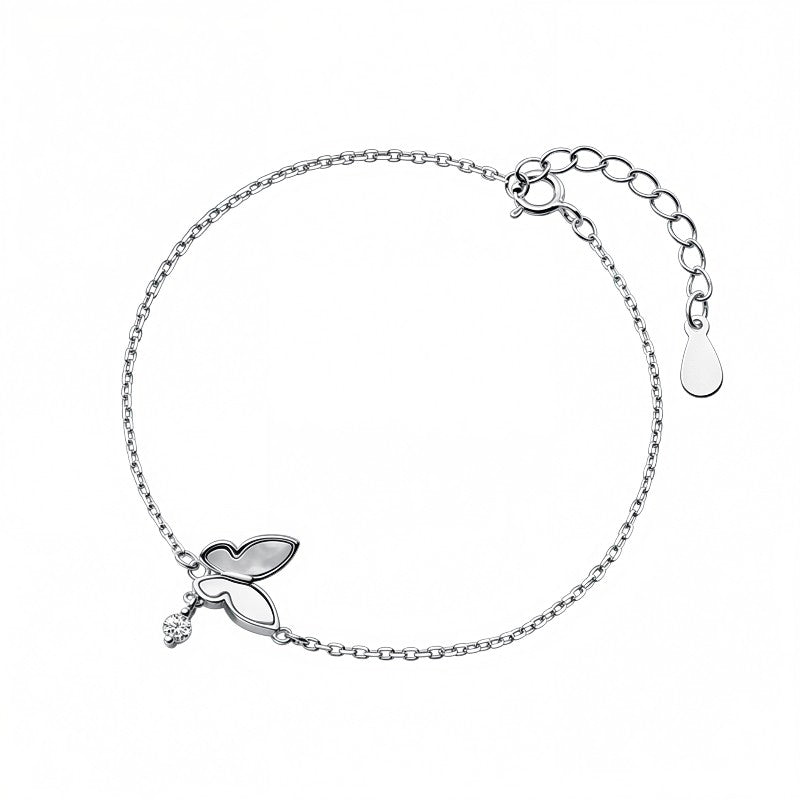 Mariposa Dainty S925 Sterling Silver Butterfly Bracelet - Romantic Fairycore Jewelry⁠