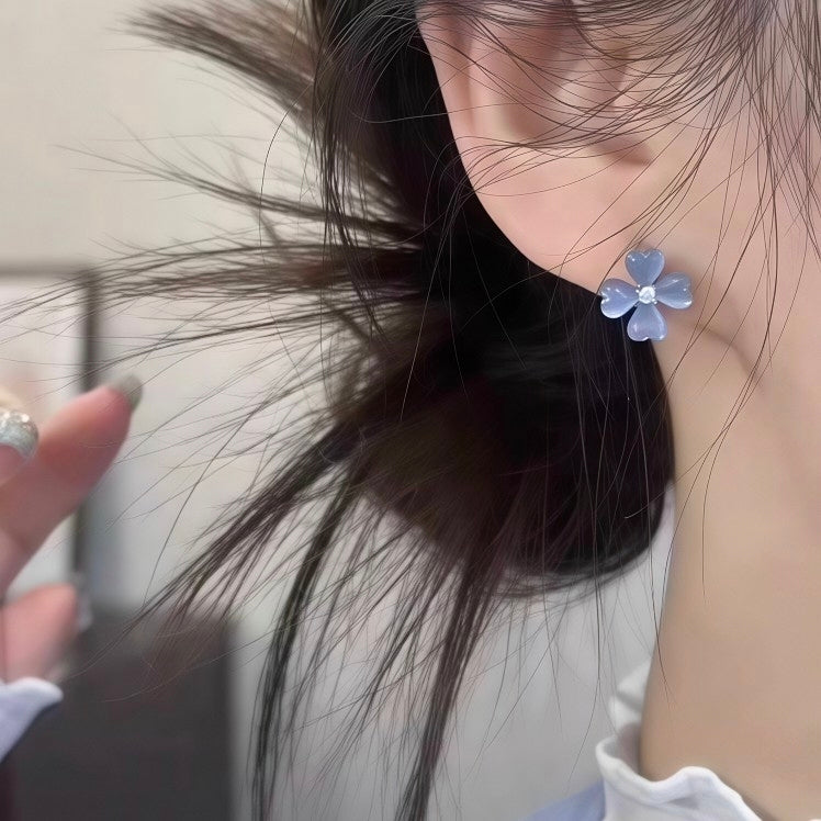 Como Luminous Clover Earrings - Italian Heritage Quadrifoglio Lucky Studs⁠