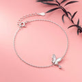 Mariposa Dainty S925 Sterling Silver Butterfly Bracelet - Romantic Fairycore Jewelry⁠