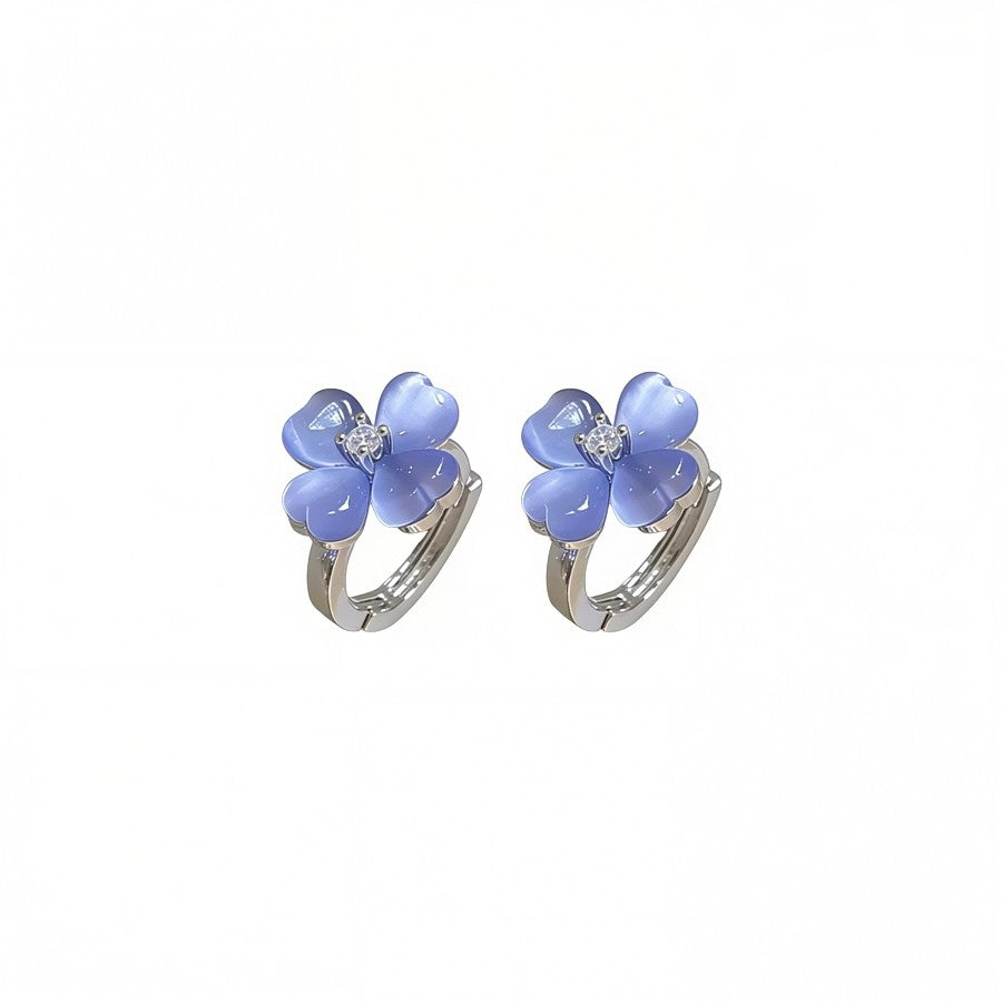 Como Luminous Clover Earrings - Italian Heritage Quadrifoglio Lucky Studs⁠