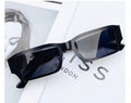 Xenon Y2K Narrow Rectangle Sunglasses - Retro Metal Frame